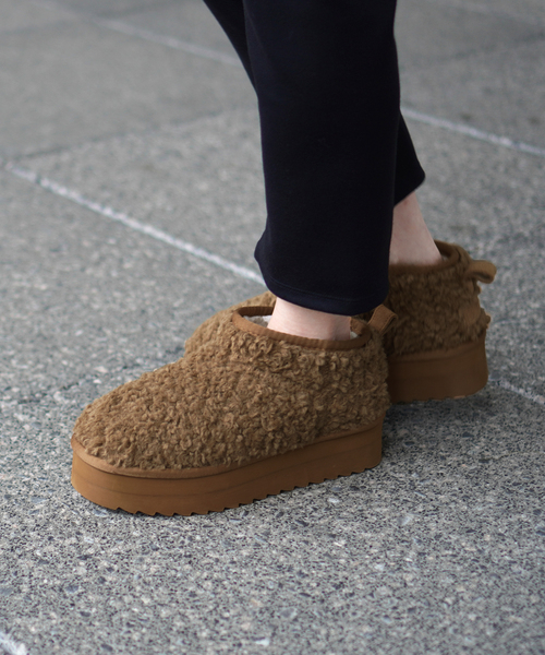 靴 COLORS OF CALIFORNIA curly fake fur boot COLORS OF CALIFORNIA】curly fake fur boot（ブーツ）｜COLORS OF