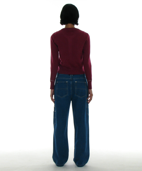 PARTIMENTO WOMEN(パルティメントウィメン)の「アンバランスポケットワークジーンズ_ミッドブルー(デニムパンツ・レディース・その他・MEDIUM/SMALL)」の3枚目の写真