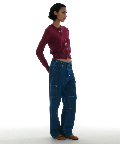 PARTIMENTO WOMEN(パルティメントウィメン)の「アンバランスポケットワークジーンズ_ミッドブルー(デニムパンツ・レディース・その他・MEDIUM/SMALL)」の5枚目の写真