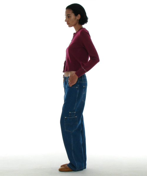 PARTIMENTO WOMEN(パルティメントウィメン)の「アンバランスポケットワークジーンズ_ミッドブルー(デニムパンツ・レディース・その他・MEDIUM/SMALL)」の6枚目の写真