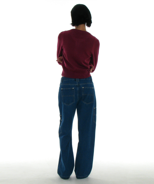 PARTIMENTO WOMEN(パルティメントウィメン)の「アンバランスポケットワークジーンズ_ミッドブルー(デニムパンツ・レディース・その他・MEDIUM/SMALL)」の7枚目の写真