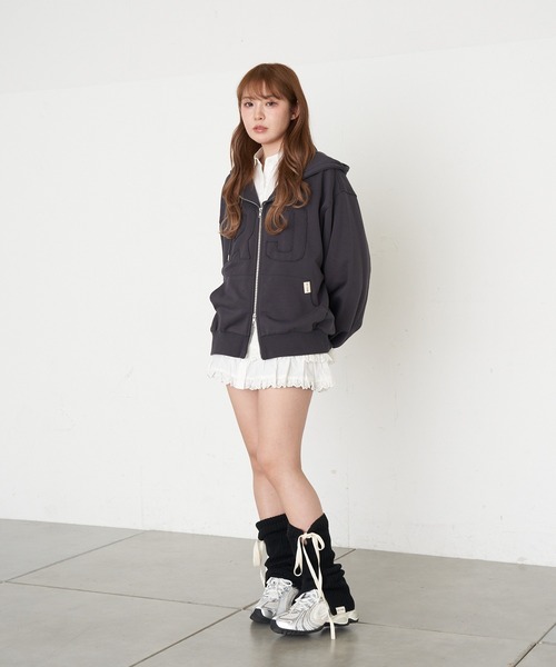 RAY CASSIN(レイカズン)の「リボン付レッグウォーマー(レッグウォーマー・レディース・アイボリー/グレー/ブラック・FREE)」の15枚目の写真