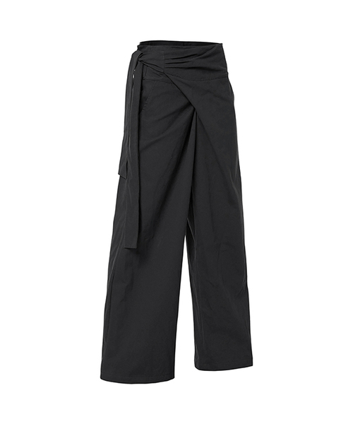セール】Layered Wrap Trousers (FL-255_Black)（その他パンツ