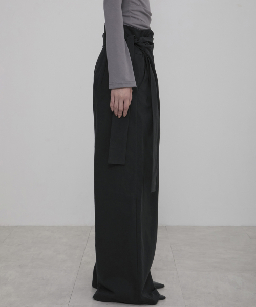 Layered Wrap Trousers (FL-255_Black)（その他パンツ）｜FLAREUP