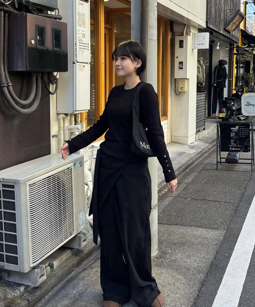 FLAREUP Layered Wrap Trousers Black ブラック セール】Layered Wrap Trousers (FL-255_Black)（その他パンツ