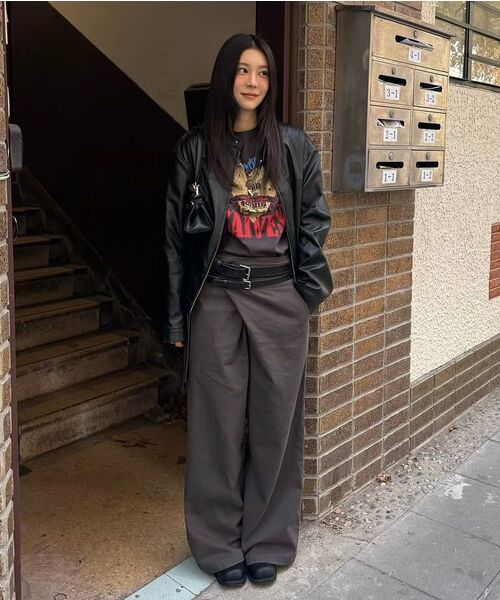 Layered Wrap Trousers (FL-255_Black)（その他パンツ）｜FLAREUP