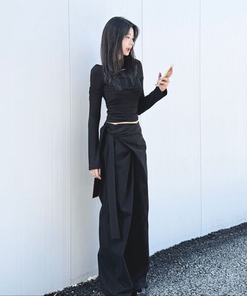 FLAREUP（フレアアップ）の「Layered Wrap Trousers (FL-255_Black)（その他パンツ・レディース・ブラック・OS）」の18枚目の写真