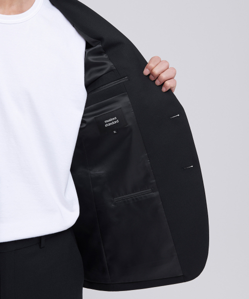 MUSINSA STANDARD（ムシンサスタンダード）の「ベーシックウールブレザー[ブラック]（テーラードジャケット・メンズ・その他・X-LARGE/XX-LARGE/MEDIUM/LARGE）」の10枚目の写真