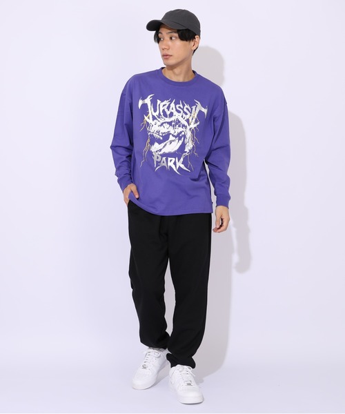 BABYDOLL（ベビードール）の「親子お揃い ジュラシックパーク ロックロンT 1124A（Tシャツ/カットソー・メンズ・ブラック/パープル・ユニセックスM/ユニセックスL/ユニセックスXL）」の7枚目の写真