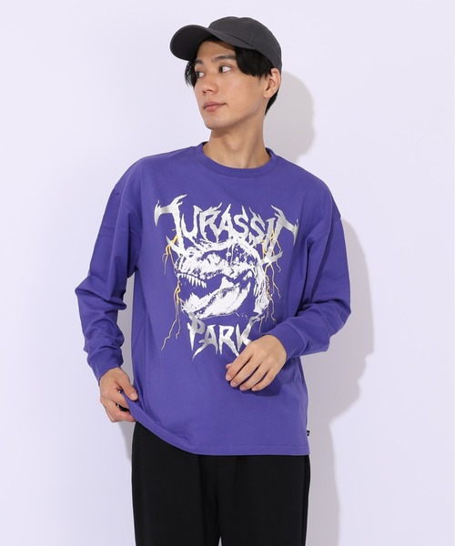 BABYDOLL（ベビードール）の「親子お揃い ジュラシックパーク ロックロンT 1124A（Tシャツ/カットソー・メンズ・ブラック/パープル・ユニセックスM/ユニセックスL/ユニセックスXL）」の11枚目の写真