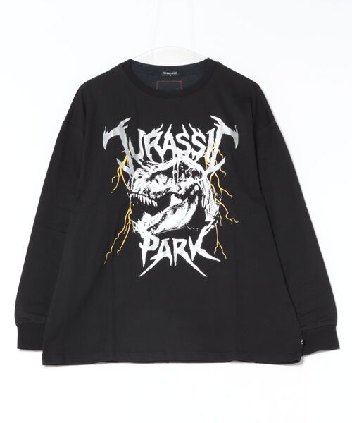 BABYDOLL（ベビードール）の「親子お揃い ジュラシックパーク ロックロンT 1124A（Tシャツ/カットソー・メンズ・ブラック/パープル・ユニセックスM/ユニセックスL/ユニセックスXL）」の12枚目の写真