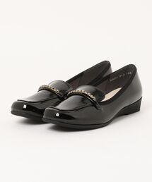【Bridget Birkin Walk】チェーンモチーフローファーウォーキングパンプス(55212B)