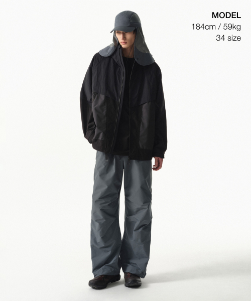 MUSINSA STANDARD（ムシンサスタンダード）の「[シティレジャー] NPサイドジッパーパラシュートパンツ [ブルーグレー]（スウェットパンツ・メンズ・その他・42）」の3枚目の写真