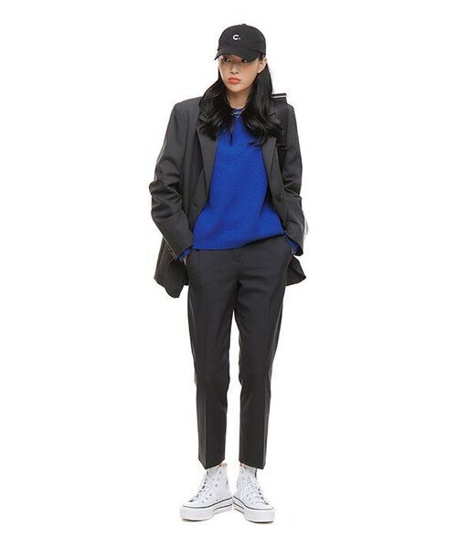 MUSINSA STANDARD WOMAN（ムシンサスタンダードウーマン）の「レディーススリムストレート隠しバンディングスラックス[グレー]（スラックス・レディース・その他・24/25/26/27/28/29/30/31/32/34）」の10枚目の写真