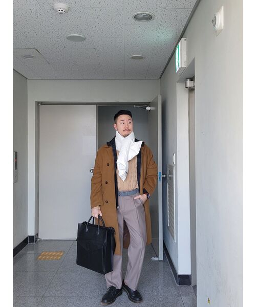 MUSINSA STANDARD（ムシンサスタンダード）の「ウールブレンドワイドヒドゥンバンディングスラックス[ダスティベージュ]（スラックス・メンズ・その他・40/38/42/26/27/28/29/36/34/32/30/31/33）」の9枚目の写真