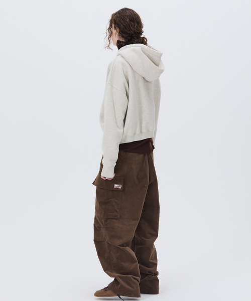 NOHANT（ノアン）の「LONELY/LOVELY CROP HOODIE ZIP-UP OATMEAL（パーカー・レディース・オートミール・SMALL/MEDIUM）」の5枚目の写真