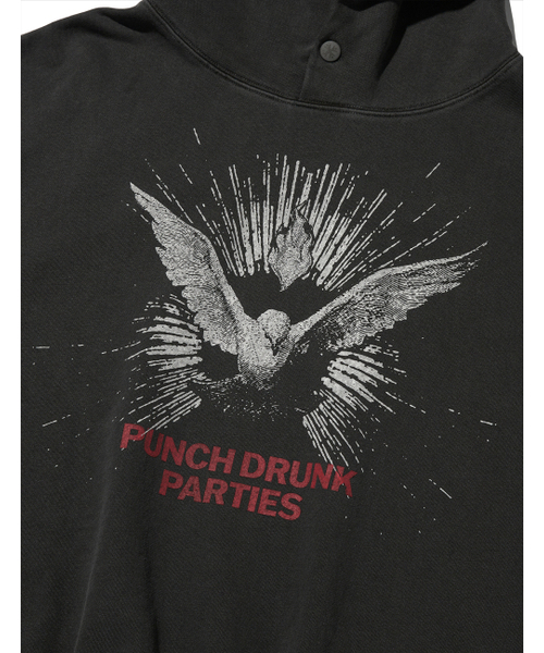 PUNCH DRUNK PARTIES（パンチドランクパーティーズ）の「Dovey Dovey Garment Dyed Hoodie (CHARCOAL)（パーカー・レディース・その他・1/2/0/3）」の4枚目の写真