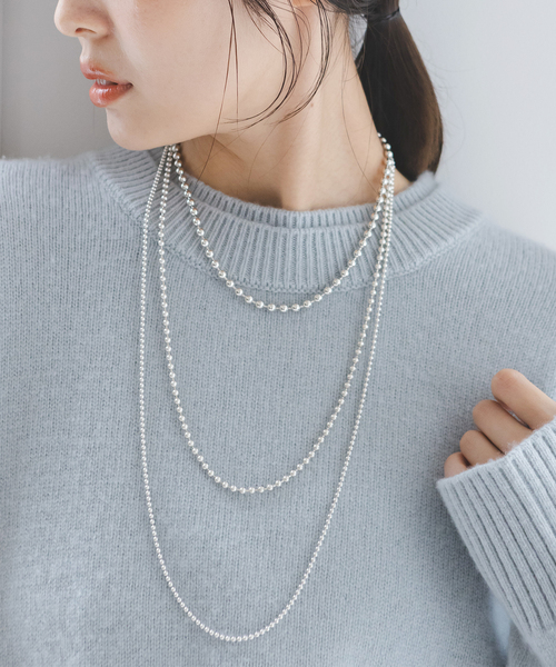 in mood(インムード)の「《追加6》in mood/インムード MULTIBALL CHAIN-necklace(ネックレス・レディース・シルバー・FREE)」の22枚目の写真