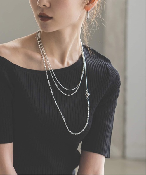 in mood(インムード)の「《追加6》in mood/インムード MULTIBALL CHAIN-necklace(ネックレス・レディース・シルバー・FREE)」の13枚目の写真