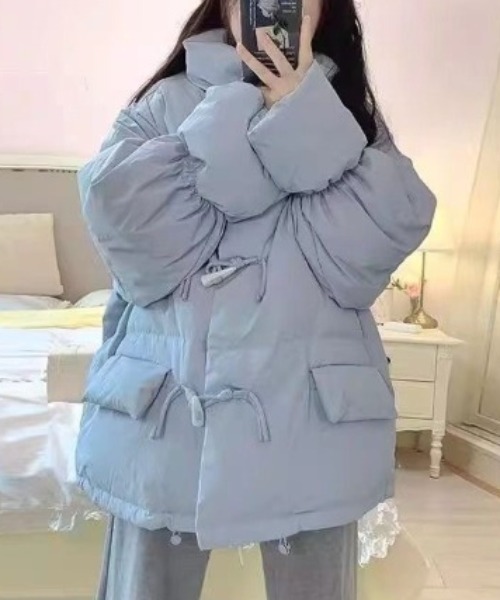 セール】リボントグル中綿ジャケット（3色展開）（ダウンジャケット