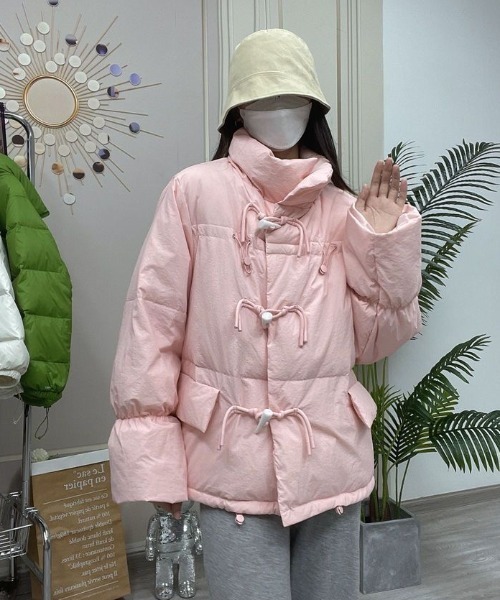 セール】リボントグル中綿ジャケット（3色展開）（ダウンジャケット