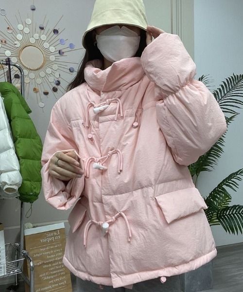 セール】リボントグル中綿ジャケット（3色展開）（ダウンジャケット