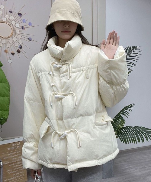 セール】リボントグル中綿ジャケット（3色展開）（ダウンジャケット