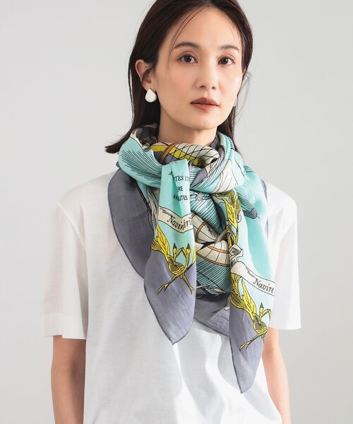 manipuri(マニプリ)の「manipuri / バルーン トリップ ストール(ストール/ショール・レディース・グレー・ONE SIZE)」の2枚目の写真