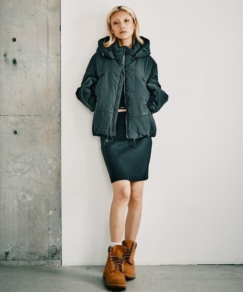 HEREIAM(ヘレイアム)の「【HEREIAM】やみつきになる肌触り/ファインタッチニットミニスカート(スカート・レディース・ブラック/ダークブラウン・FREE)」の3枚目の写真