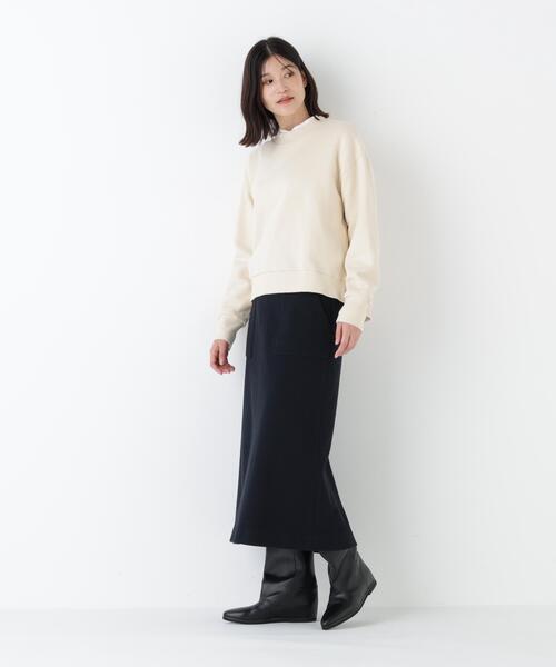 human woman(ヒューマンウーマン)の「◆【カスタム用ワッペン付き】モチーフワッペンカスタマイズ裏起毛スウェット(スウェット・レディース・ブラウン系その他/ライトグリーン/ホワイト系その他・MEDIUM)」の9枚目の写真
