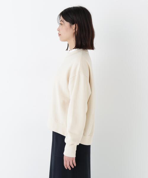 human woman(ヒューマンウーマン)の「◆【カスタム用ワッペン付き】モチーフワッペンカスタマイズ裏起毛スウェット(スウェット・レディース・ブラウン系その他/ライトグリーン/ホワイト系その他・MEDIUM)」の11枚目の写真