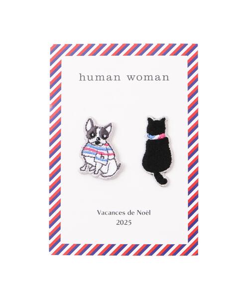human woman(ヒューマンウーマン)の「◆【カスタム用ワッペン付き】モチーフワッペンカスタマイズ裏起毛スウェット(スウェット・レディース・ブラウン系その他/ライトグリーン/ホワイト系その他・MEDIUM)」の17枚目の写真
