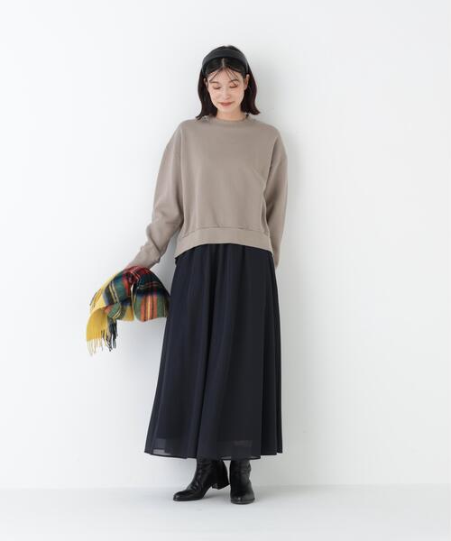 human woman(ヒューマンウーマン)の「◆【カスタム用ワッペン付き】モチーフワッペンカスタマイズ裏起毛スウェット(スウェット・レディース・ブラウン系その他/ライトグリーン/ホワイト系その他・MEDIUM)」の21枚目の写真