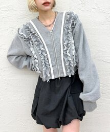 w closet | WZIPフリル起毛スウェット(パーカー)
