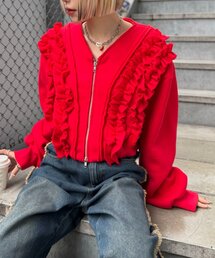 w closet | WZIPフリル起毛スウェット(パーカー)