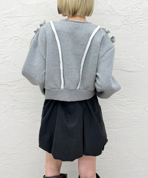 w closet（ダブルクローゼット）の「WZIPフリル起毛スウェット（パーカー・レディース・アイボリー/レッド/グレー/ネイビー・FREE）」の15枚目の写真