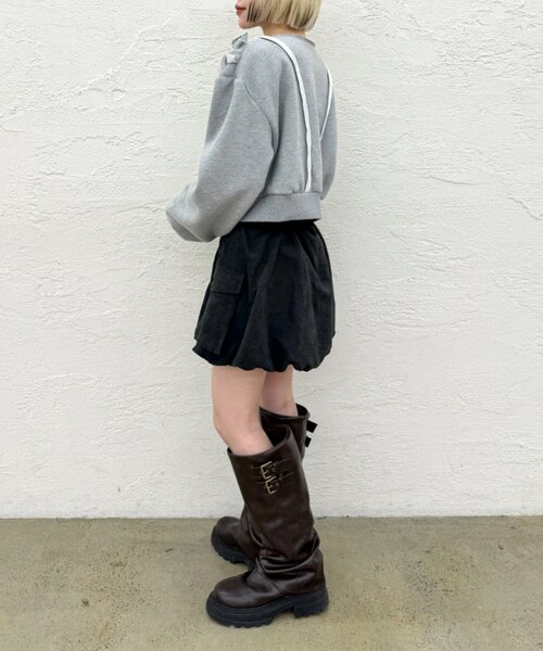 w closet（ダブルクローゼット）の「WZIPフリル起毛スウェット（パーカー・レディース・アイボリー/レッド/グレー/ネイビー・FREE）」の18枚目の写真