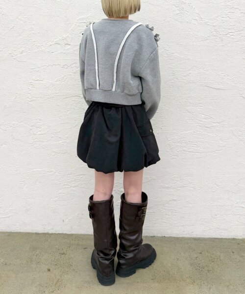 w closet（ダブルクローゼット）の「WZIPフリル起毛スウェット（パーカー・レディース・アイボリー/レッド/グレー/ネイビー・FREE）」の19枚目の写真