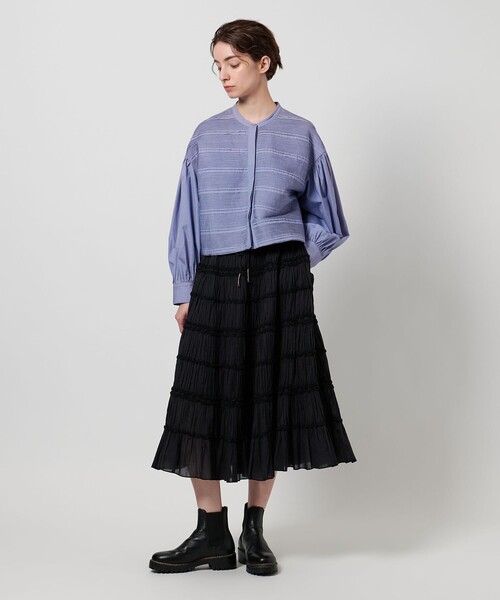 Pheeta（フィータ）の「＜Pheeta＞Trinity ボリュームスリーブ シャツ/014C-60（シャツ/ブラウス・レディース・ライトブルー/ホワイト・FREE）」の13枚目の写真
