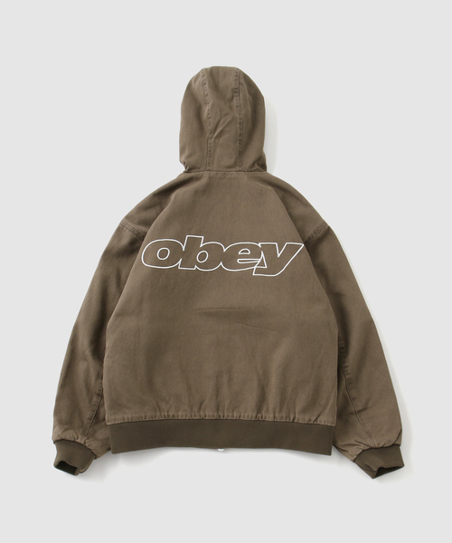 OBEY（オベイ）の「OBEY / オベイ RANDY ZIP UP HOOD（ブルゾン・メンズ・ブラック/ブラウン・LARGE）」の8枚目の写真