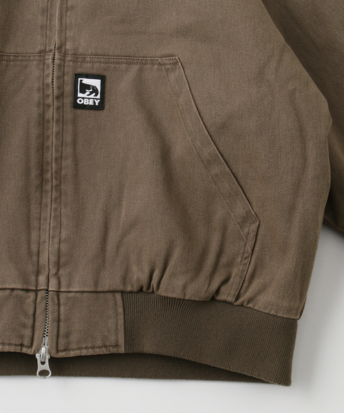 OBEY（オベイ）の「OBEY / オベイ RANDY ZIP UP HOOD（ブルゾン・メンズ・ブラック/ブラウン・LARGE）」の10枚目の写真