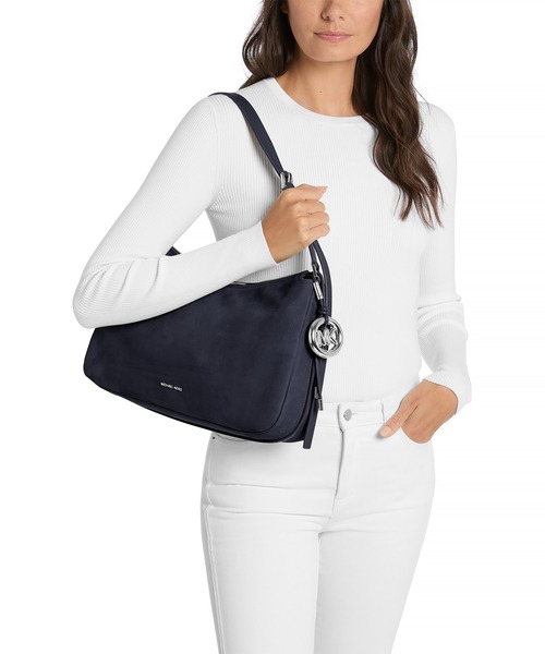 MICHAEL KORS(マイケルコース)の「NOLITA ヌバック トップジップ コンバーチブル ショルダー ミディアム(ショルダーバッグ・レディース・ブルー系・FREE)」の2枚目の写真