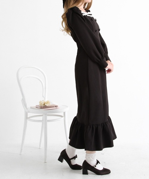 DearMyLoveRose(ディアマイラブローズ)の「フリルリボンマーメイドワンピース【大きいサイズ有り】(ワンピース・レディース・ブラック/ラベンダー・M-L/L~LL/LL~3L)」の22枚目の写真