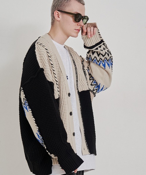 SeeSew(シーソー)の「【UNISEX】CRAFT KNIT CARDIGAN/クラフトニットカーディガン(カーディガン/ボレロ・メンズ・アイボリー・M/L)」の10枚目の写真