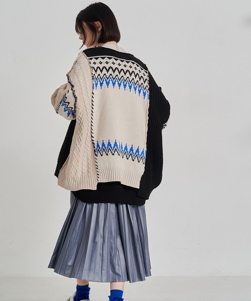 SeeSew(シーソー)の「【UNISEX】CRAFT KNIT CARDIGAN/クラフトニットカーディガン(カーディガン/ボレロ・メンズ・アイボリー・M/L)」の5枚目の写真