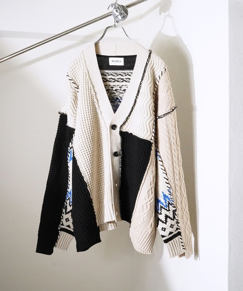 SeeSew(シーソー)の「【UNISEX】CRAFT KNIT CARDIGAN/クラフトニットカーディガン(カーディガン/ボレロ・メンズ・アイボリー・M/L)」の14枚目の写真