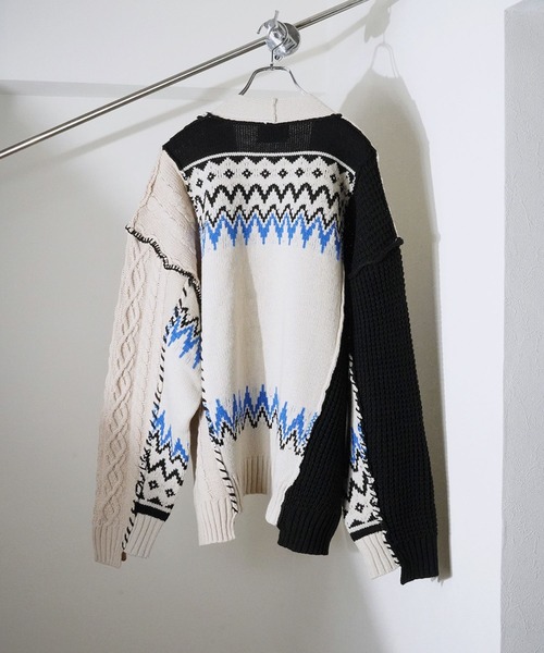 セール】【UNISEX】CRAFT KNIT CARDIGAN/クラフトニットカーディガン