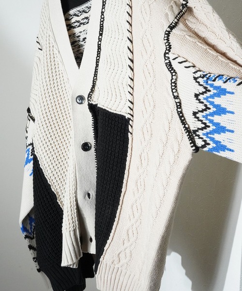 SeeSew(シーソー)の「【UNISEX】CRAFT KNIT CARDIGAN/クラフトニットカーディガン(カーディガン/ボレロ・メンズ・アイボリー・M/L)」の16枚目の写真