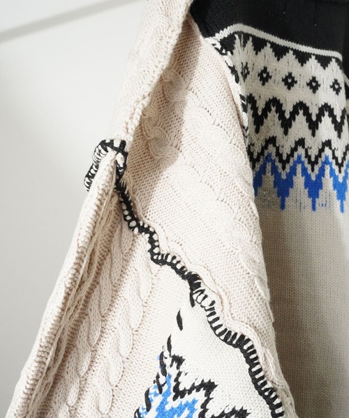 SeeSew(シーソー)の「【UNISEX】CRAFT KNIT CARDIGAN/クラフトニットカーディガン(カーディガン/ボレロ・メンズ・アイボリー・M/L)」の20枚目の写真