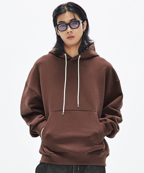 SOVERMENT(ソヴメント)の「950G ソリッドフードパーカー ダークブラウン(パーカー・レディース・その他・SMALL/X-LARGE/MEDIUM)」の1枚目の写真